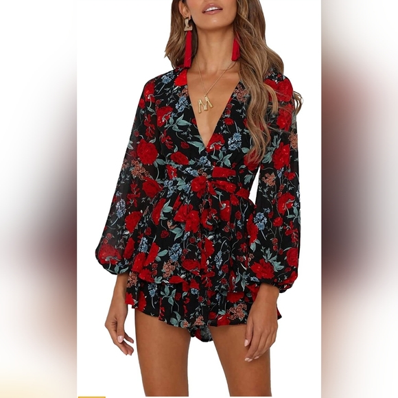 NEW Romper Floral - Longsleeve - Picture 5 of 16